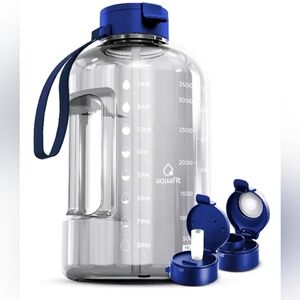 AQUAFIT 1-Gallon Hydration Bottle with Straw & Chug Lids – Clarity Color – 128oz